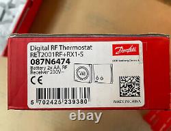 10 Danfoss RET2001RF + RX1-S Battery Powered RF Digital Thermostat (087N6474)