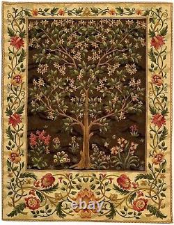 36 X 28 William Morris Tree Of Life Lined Belgian Tapestry Wall Hanging, 05000