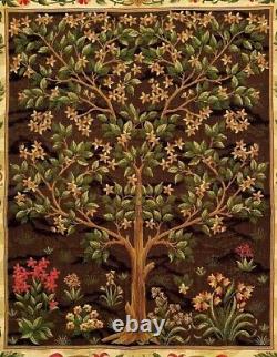 36 X 28 William Morris Tree Of Life Lined Belgian Tapestry Wall Hanging, 05000