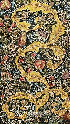 45 X 27 William Morris Owl & Pigeon Lined Belgian Tapestry Wall Hanging, 13859