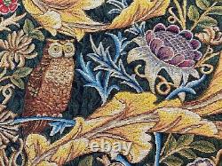 45 X 27 William Morris Owl & Pigeon Lined Belgian Tapestry Wall Hanging, 13859