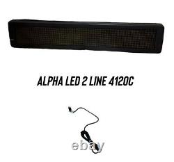 Alpha 4120C LED 3 Color, 2 Line Electronic Display Sign Message Ad Board EUC