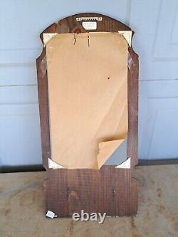 Antique Vintage Wooden frame Mirror Shelf 1975 Timber Line Model 105 Wall Mount