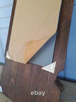 Antique Vintage Wooden frame Mirror Shelf 1975 Timber Line Model 105 Wall Mount