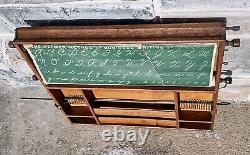 Antique c. 1920 Penn Lines RR Oak Wall Mount Telegraph Informational Wall Panel