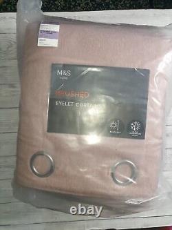 Beautiful Extra Wide M&S Made To Measure Eyelet Curtains Brushed 218cm Ea BNWT