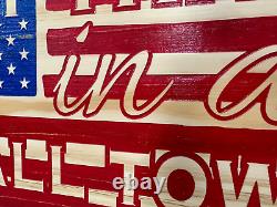 Bellewood Designs American Flag Try That In A Small Town Decorative Gun Cabinet