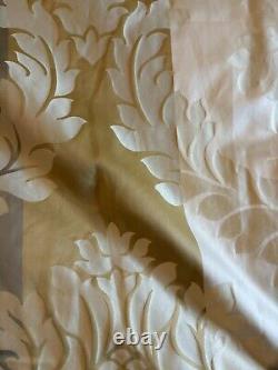 Bespoke Laura Ashley Vittorio Gold and Black Pair Of Curtains 81d X 48w Exc