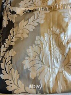 Bespoke Laura Ashley Vittorio Gold and Black Pair Of Curtains 81d X 48w Exc