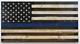 Blue-Line Police, Rustic Wood Flag, Distressed Flag, 36 x 19