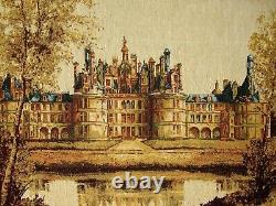 CHATEAU DE CHAMBORD BELGIAN TAPESTRY WALL HANGING 27 x 33 LINED + ROD SLEEVE