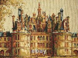 CHATEAU DE CHAMBORD BELGIAN TAPESTRY WALL HANGING 43 x 37 LINED + ROD SLEEVE