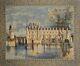 CHATEAU DE CHENONCEAU BELGIAN TAPESTRY WALL HANGING 27 x 34 LINED + ROD SLEEVE