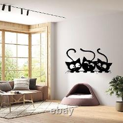 Cats Metal Line Wall Artt, Cat Wire Metal Wall Decor, Cat House Decor, Childs