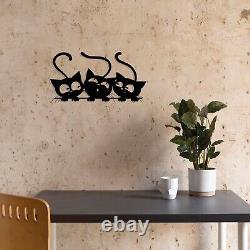 Cats Metal Line Wall Artt, Cat Wire Metal Wall Decor, Cat House Decor, Childs