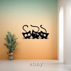 Cats Metal Line Wall Artt, Cat Wire Metal Wall Decor, Cat House Decor, Childs