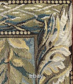 Chateau Et Verdure Belgian Tapestry Wall Hanging 144cm 56.7, Lined + Rod Sleeve