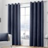 Chenille Eyelet Curtains Cord Plain Ready Made Lined Ring Top Curtain Pairs