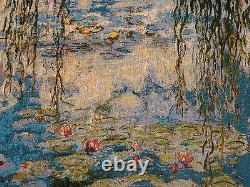Claude Monet Water Lillies 35 X 56, Fully Lined Belgian Tapestry Wall Hanging
