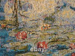 Claude Monet Water Lillies 89cm X 70cm Fully Lined Belgian Tapestry Wall Hanging