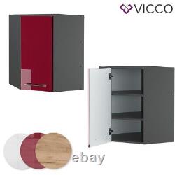 Corner wall cabinet kitchen wall cabinet Fame-Line 57 cm anthracite red Vicco