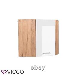 Corner wall cabinet kitchen wall cabinet kitchen R-Line 57 cm oak white Vicco