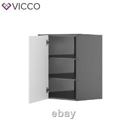 Corner wall cabinet wall cabinet kitchen Fame-Line anthracite white 57cm Vicco