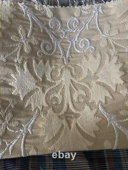 Cream Damask With Interlining & Black Out Lining & Pom Poms More Available