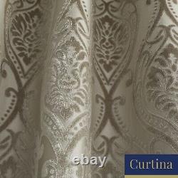 Curtina CHATEAU Natural Jacquard Eyelet Curtains & Cushions