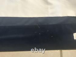 Custom Navy Blue Velvet Lined Back Tab Curtains Panels Drape