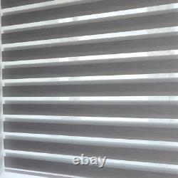Day & Night Blind Easy Fit Dual layer 165-210cm Zebra Vision Window Roller Blind