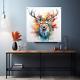 Deer Stag Animal Colourful watercolour Wall Art Print on Acrylic panel