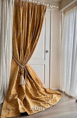 Designer Blackout Curtains Jacquard 76w 104d 2.6m long Textured damask