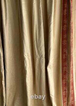 Designer Interlined Curtains 70w 90d Ea Panel SCALAMANDRÉ Damask Pinch Pleat