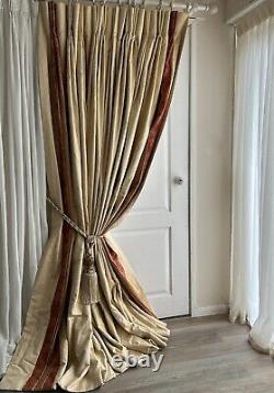 Designer Interlined SINGLE Curtain 70w 90d SCALAMANDRÉ Matching pair available