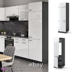 Fridge conversion cabinet kitchen cabinet 60 cm R-Line anthracite white Vicco