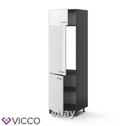 Fridge conversion cabinet kitchen cabinet 60 cm R-Line anthracite white Vicco