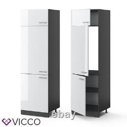 Fridge conversion cabinet kitchen cabinet 60 cm R-Line anthracite white Vicco