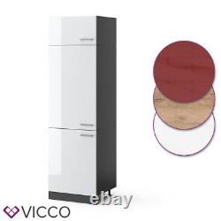 Fridge conversion cabinet kitchen cabinet 60 cm R-Line anthracite white Vicco