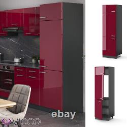 Fridge conversion kitchen cabinet 60 cm R-Line anthracite bordeaux Vicco