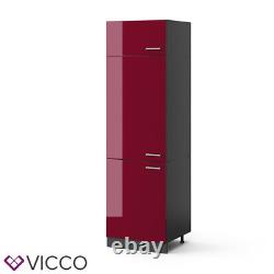 Fridge conversion kitchen cabinet 60 cm R-Line anthracite bordeaux Vicco