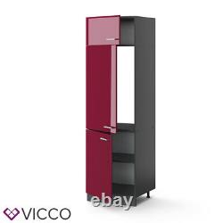 Fridge conversion kitchen cabinet 60 cm R-Line anthracite bordeaux Vicco