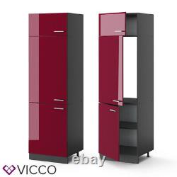 Fridge conversion kitchen cabinet 60 cm R-Line anthracite bordeaux Vicco