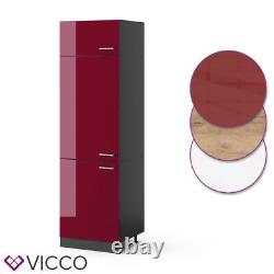 Fridge conversion kitchen cabinet 60 cm R-Line anthracite bordeaux Vicco