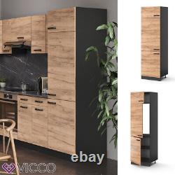 Fridge conversion kitchen cabinet 60 cm R-Line anthracite goldkraft Vicco