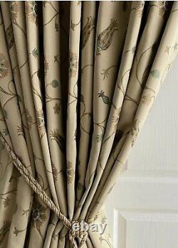 Full length Tapestry Style/Silk Pinch Pleat Curtains Blackout 83d LAST PAIR