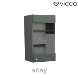 Glass wall cabinet kitchen cabinet kitchen Fame-Line 40 cm cottage green Vicco