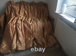 Gorgeous SILK Two Tone Interlined Curtains 140 W X 88 D