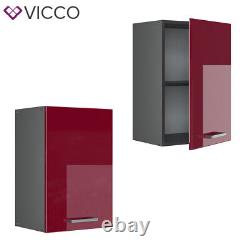 Hanging cabinet kitchen wall cabinet 40cm R-Line anthracite bordeaux Vicco