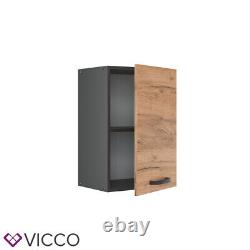 Hanging cabinet kitchen wall cabinet 40cm R-Line anthracite goldkraft Vicco